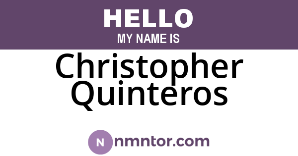 Christopher Quinteros