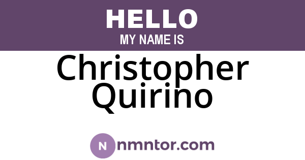 Christopher Quirino