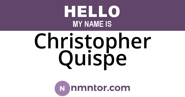 Christopher Quispe