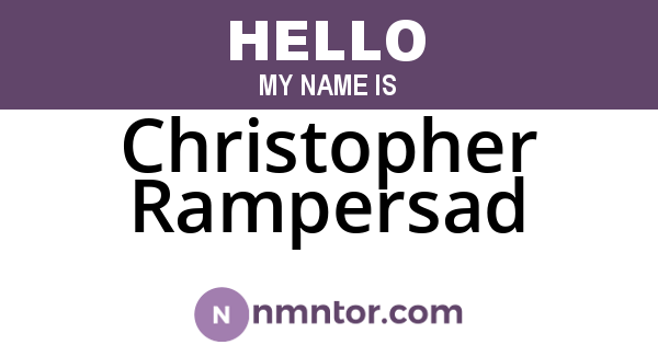 Christopher Rampersad