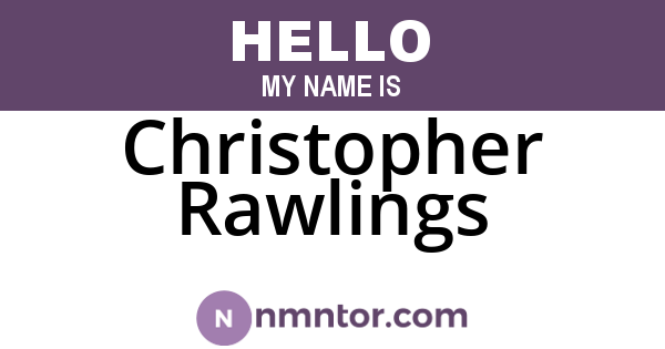 Christopher Rawlings
