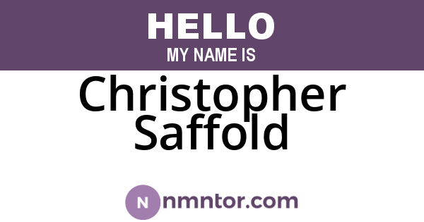 Christopher Saffold