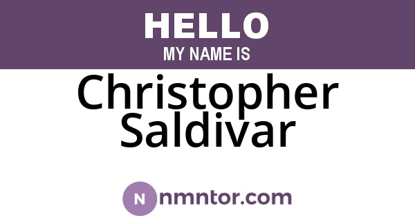 Christopher Saldivar