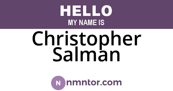 Christopher Salman