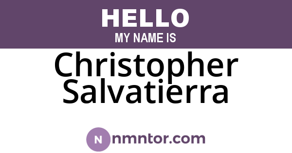 Christopher Salvatierra