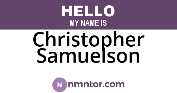 Christopher Samuelson