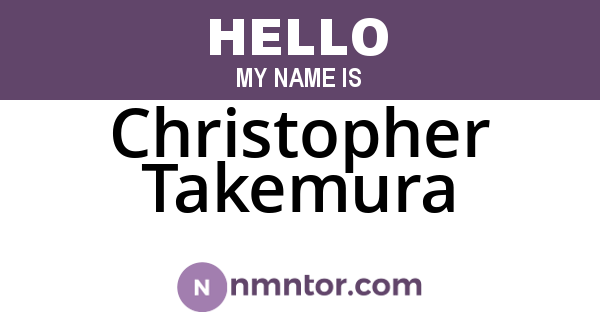 Christopher Takemura
