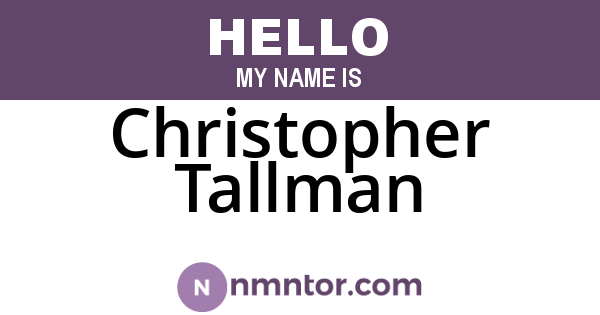 Christopher Tallman