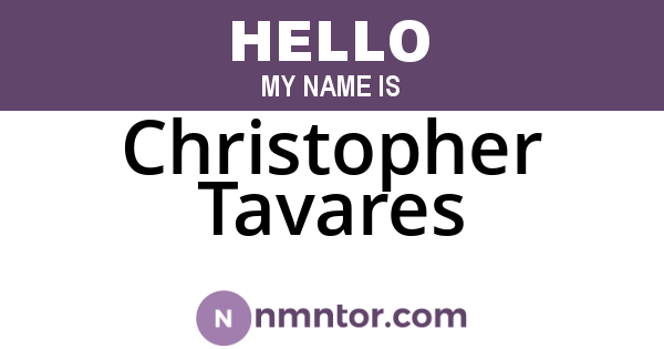 Christopher Tavares