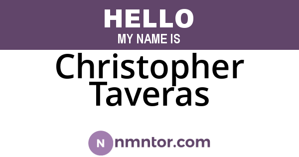 Christopher Taveras