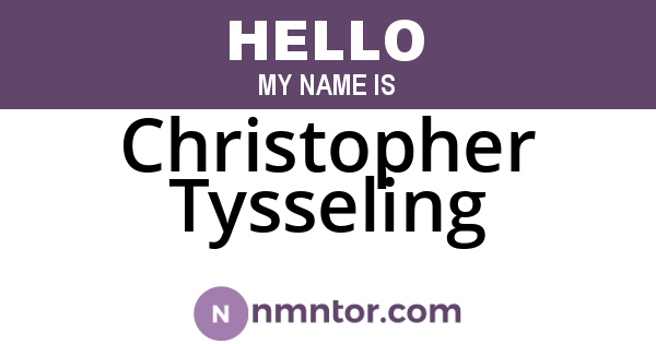 Christopher Tysseling