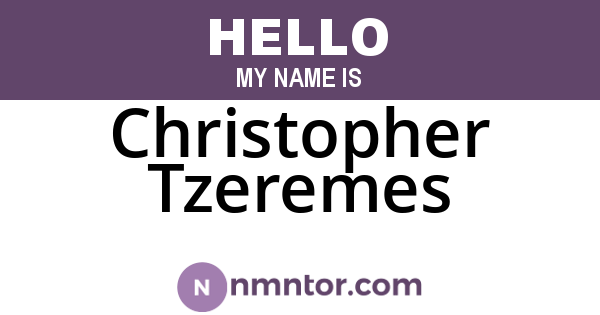 Christopher Tzeremes