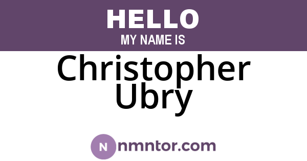 Christopher Ubry