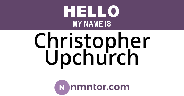 Christopher Upchurch