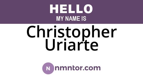 Christopher Uriarte