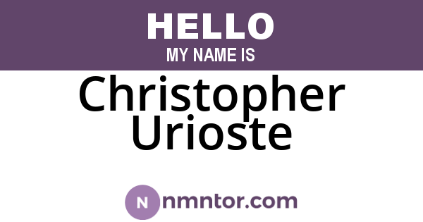 Christopher Urioste