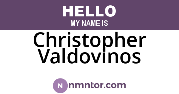 Christopher Valdovinos