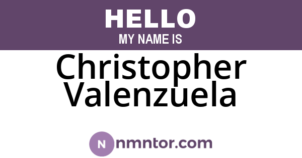 Christopher Valenzuela