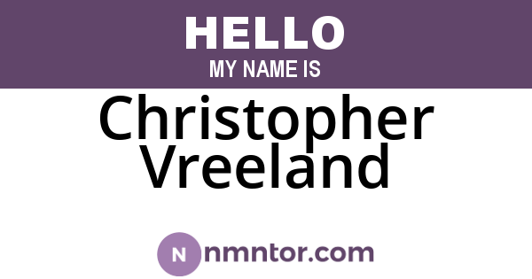 Christopher Vreeland