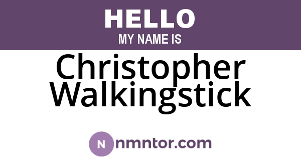 Christopher Walkingstick