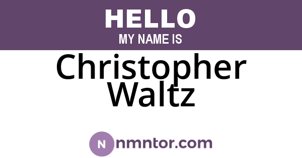 Christopher Waltz