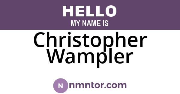 Christopher Wampler