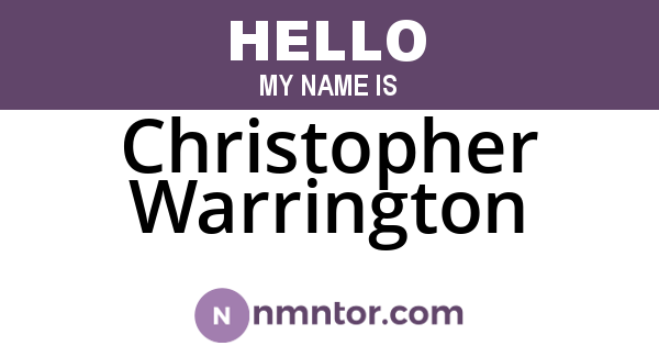 Christopher Warrington