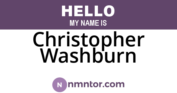 Christopher Washburn
