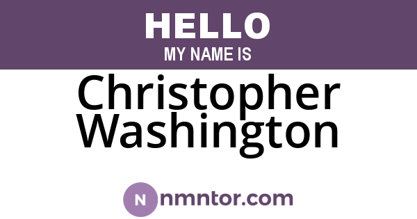 Christopher Washington