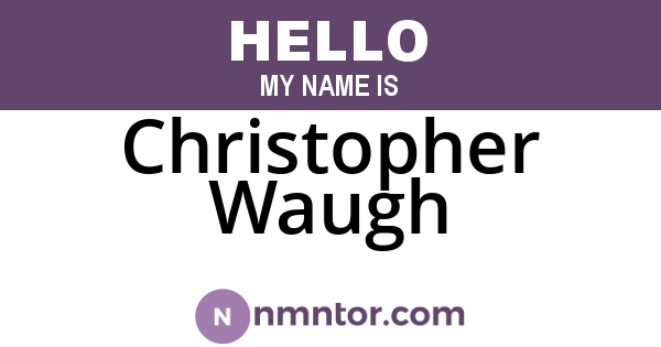 Christopher Waugh