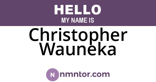 Christopher Wauneka