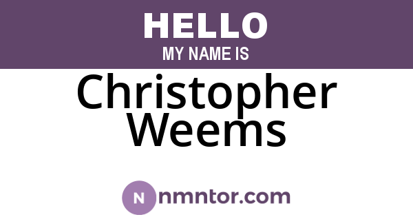 Christopher Weems