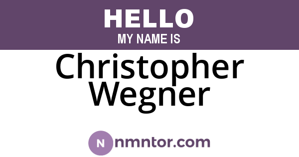 Christopher Wegner