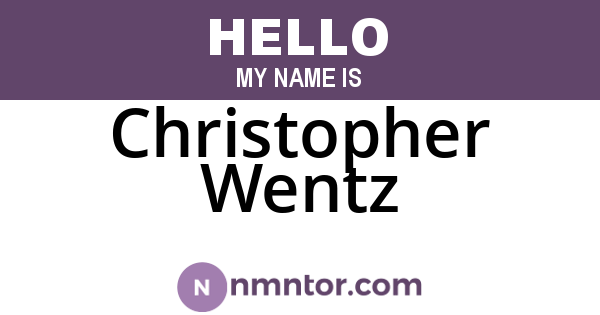 Christopher Wentz