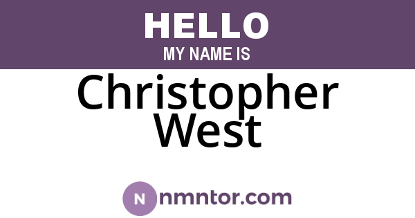 Christopher West