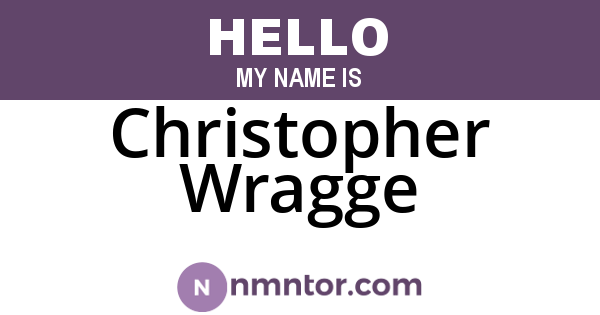 Christopher Wragge