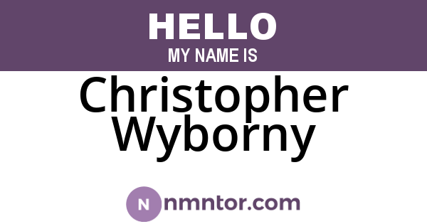 Christopher Wyborny