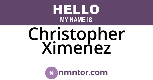 Christopher Ximenez