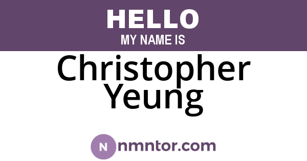 Christopher Yeung