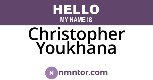 Christopher Youkhana