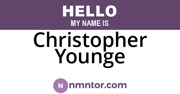Christopher Younge