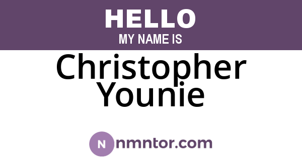 Christopher Younie