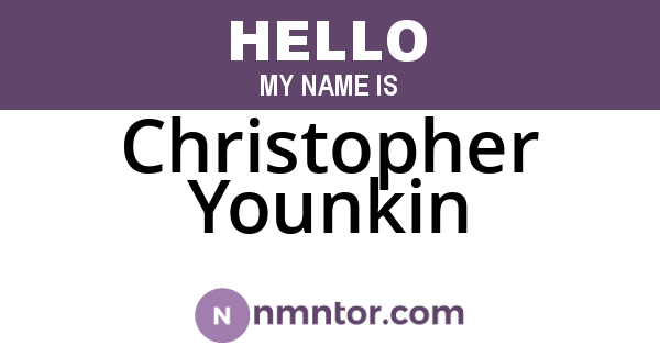 Christopher Younkin