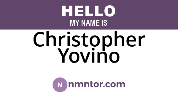 Christopher Yovino