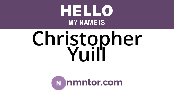 Christopher Yuill