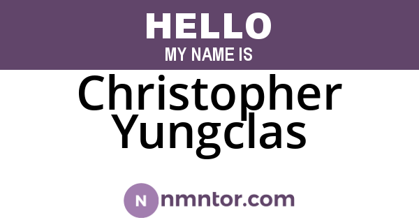 Christopher Yungclas