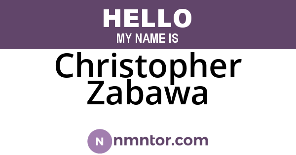Christopher Zabawa