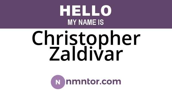 Christopher Zaldivar