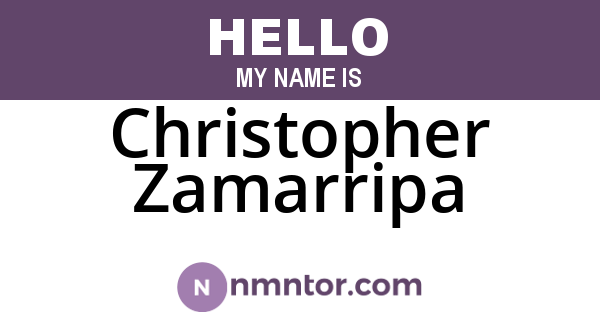 Christopher Zamarripa