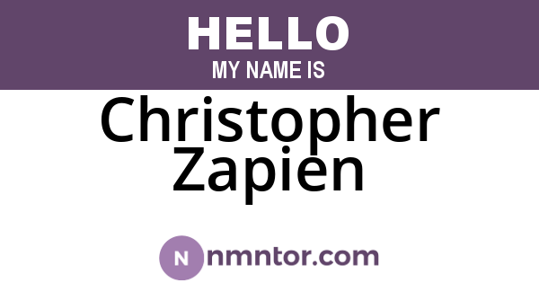 Christopher Zapien